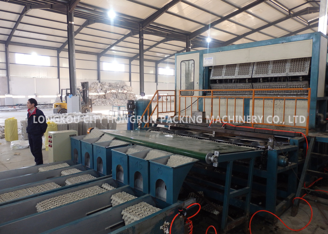 Automated 8 Faces Rotary Paper Egg Box Machine / Egg Tray Production Line